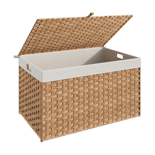 42.3 Gallon Wicker Basket / Natural / 29.9"L x 17.7"W x 18.1"H