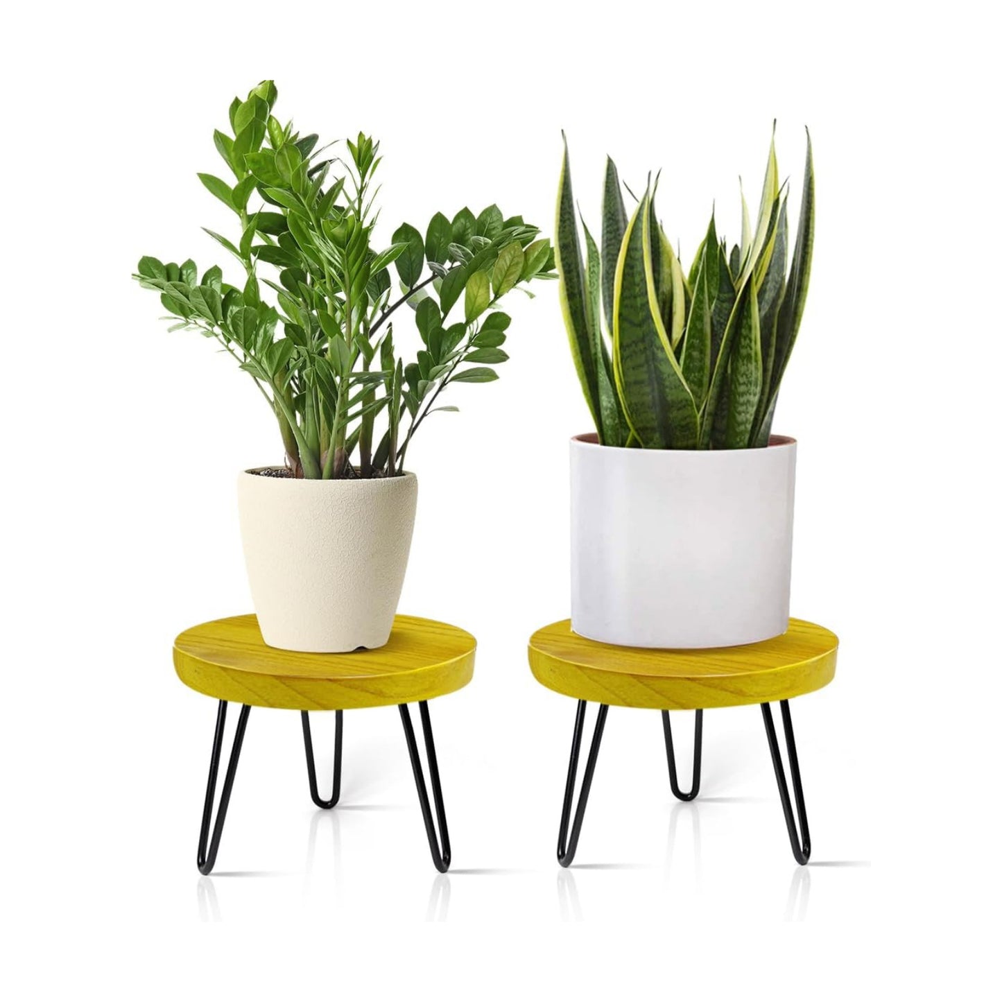 OBTAIN Plant Stand Indoor Outdoor, Wooden plant Stool, Mid Century Plant Stand for Indoor Plants, Wood Modern Plant