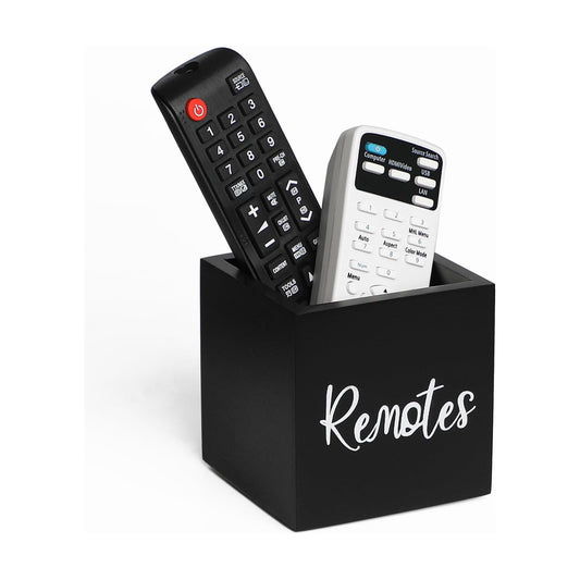 Wood Remote Control Holder / Black / S,for 2 or 3 Remote Controls