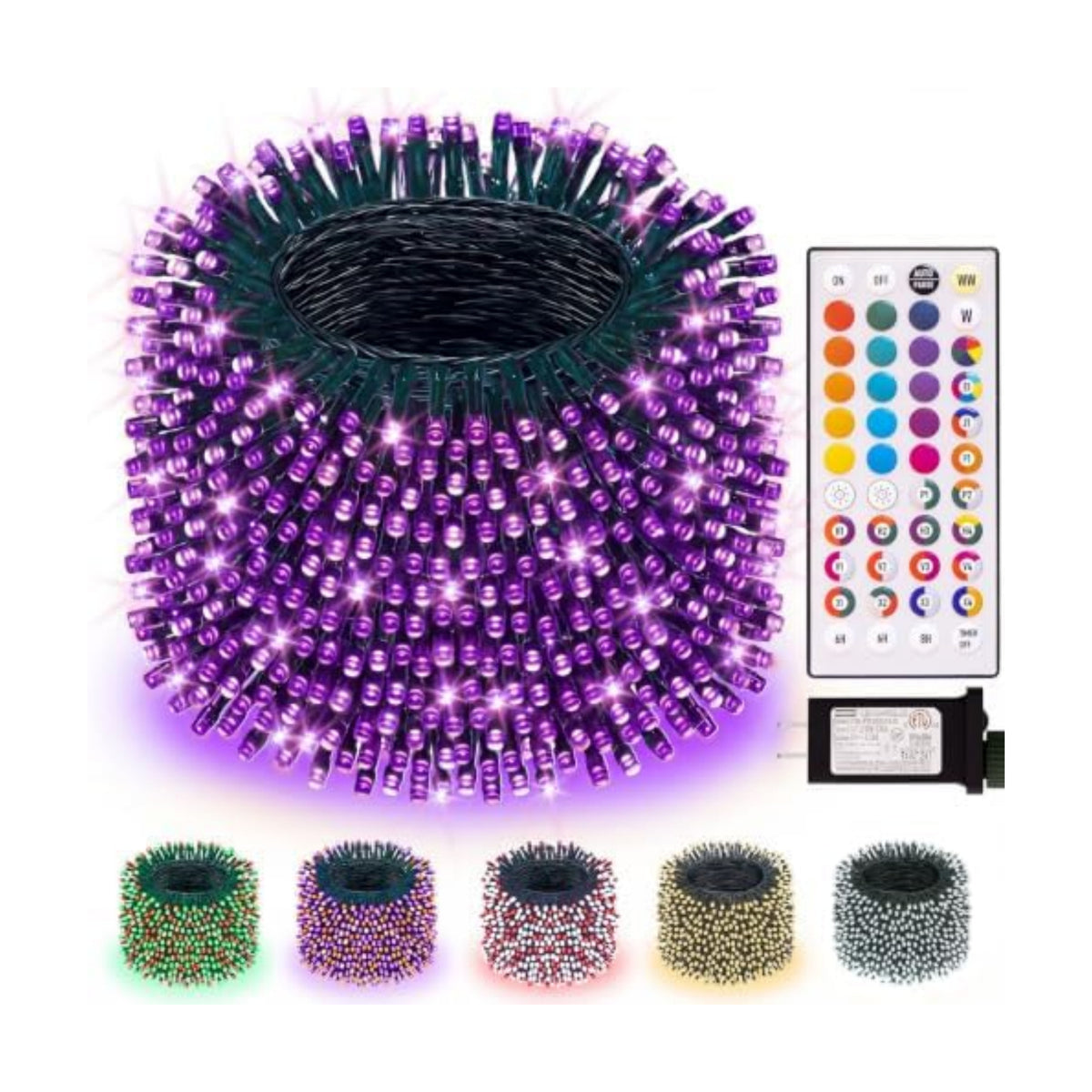 LitHome Color Changing Christmas String Lights Connectable, 66Ft 200 LED