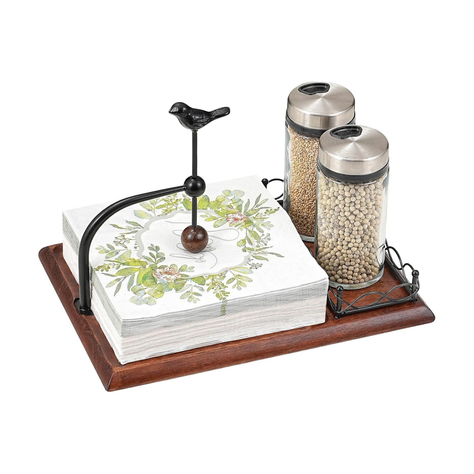 Napkin Holder / Salt and Pepper Shakers Storage Shakers / with Spice Rack