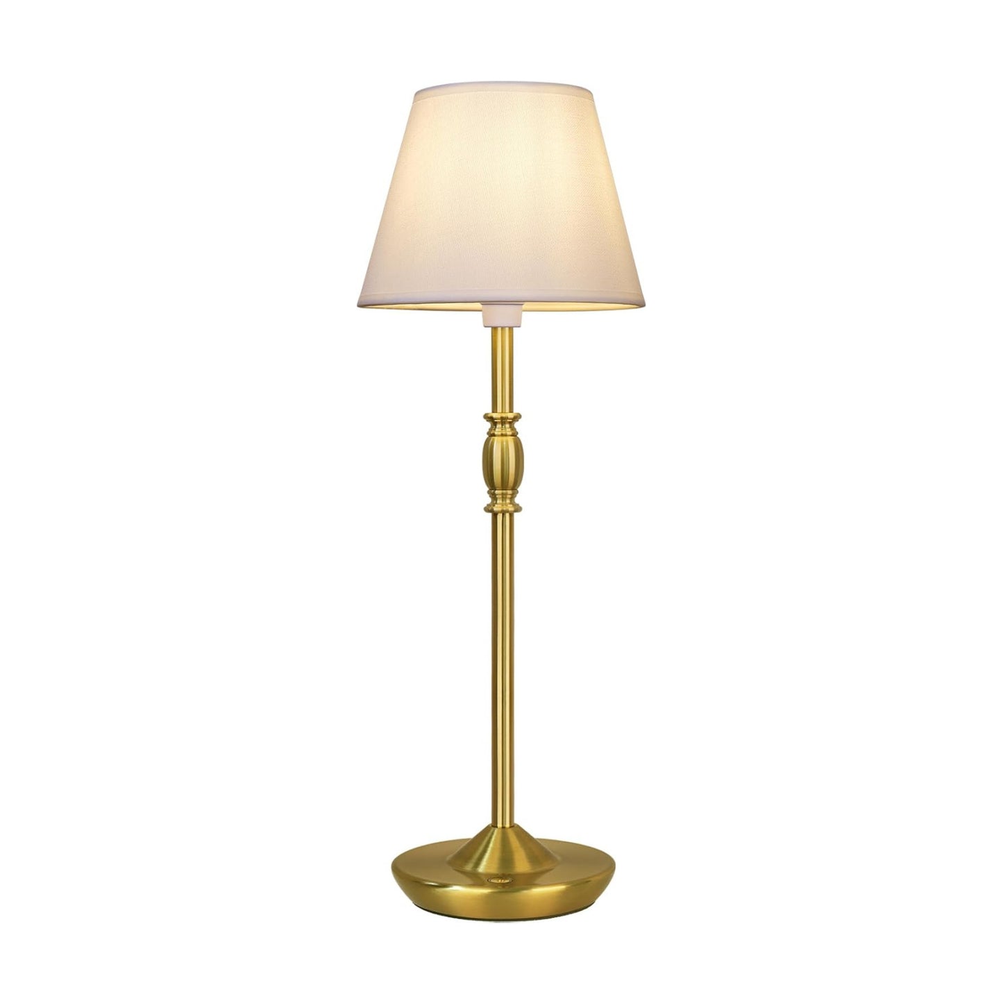 Cordless Table Lamp Portable Small LED Touch Lamp with Dimmer, 18" 2700K Rechargeable Battery Light for Bedside, Dining