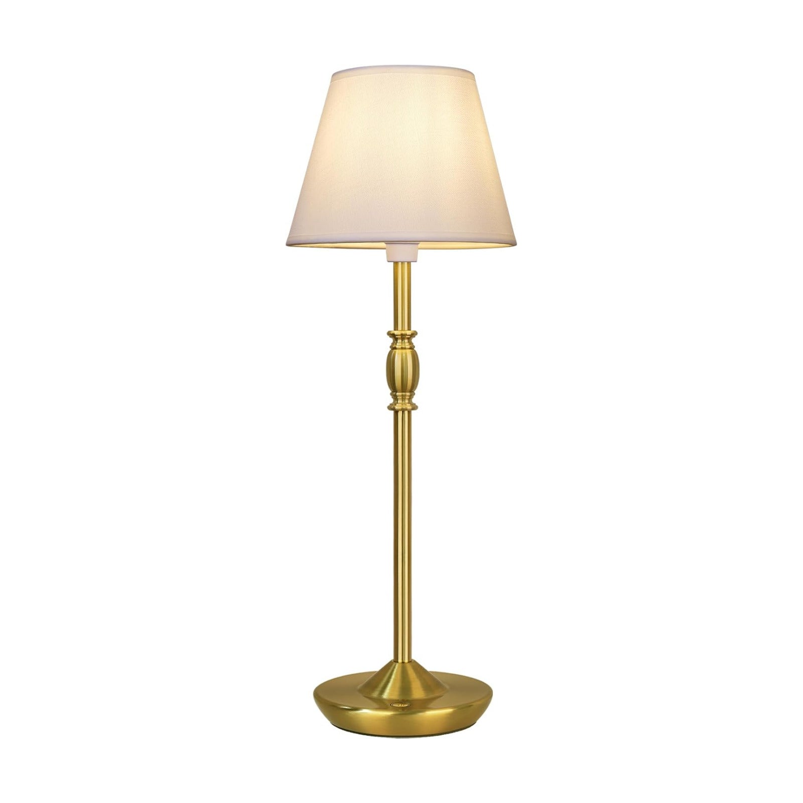 Cordless Table Lamp Portable Small LED Touch Lamp with Dimmer, 18" 2700K Rechargeable Battery Light for Bedside, Dining