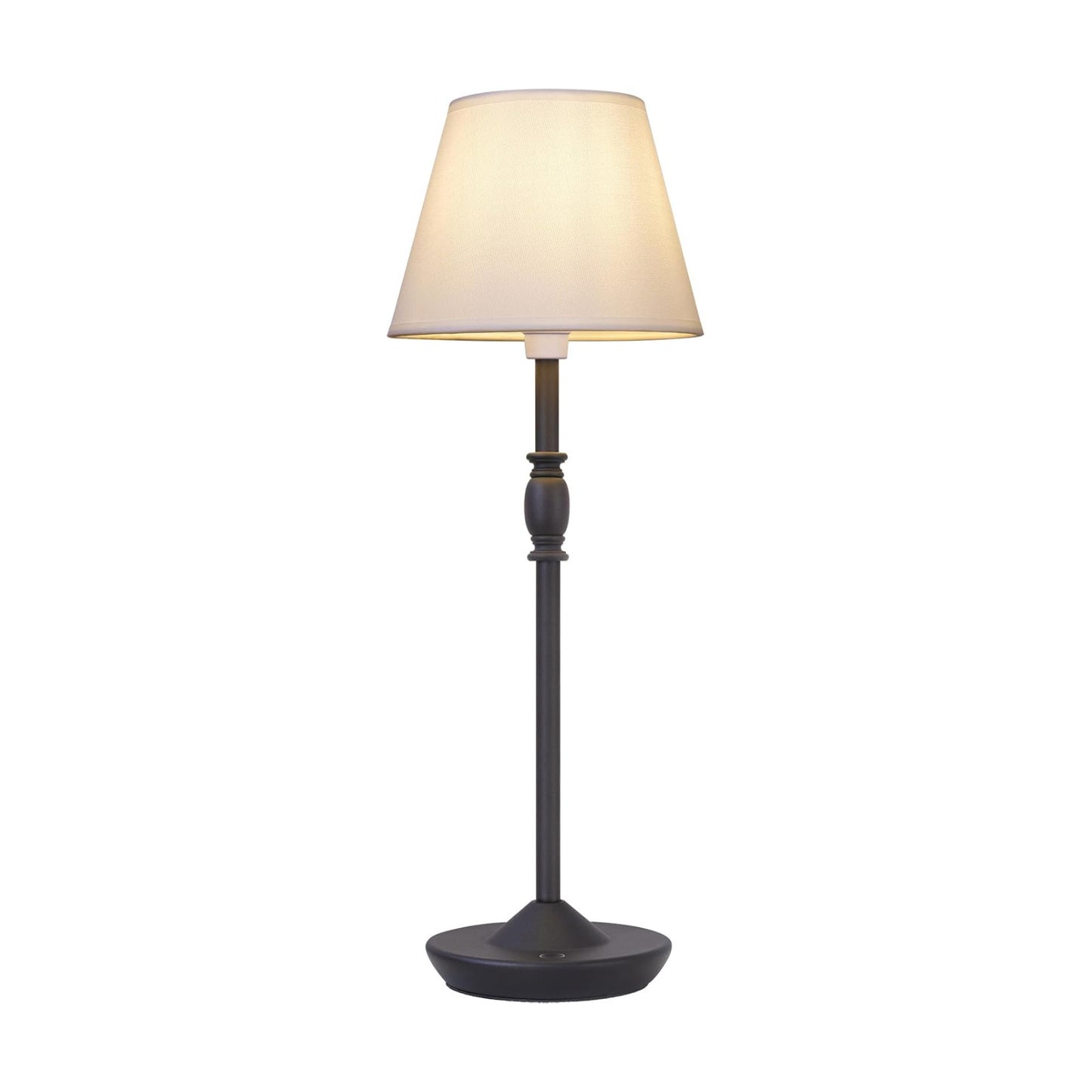 Cordless Table Lamp Portable Small LED Touch Lamp with Dimmer, 18" 2700K Rechargeable Battery Light for Bedside, Dining