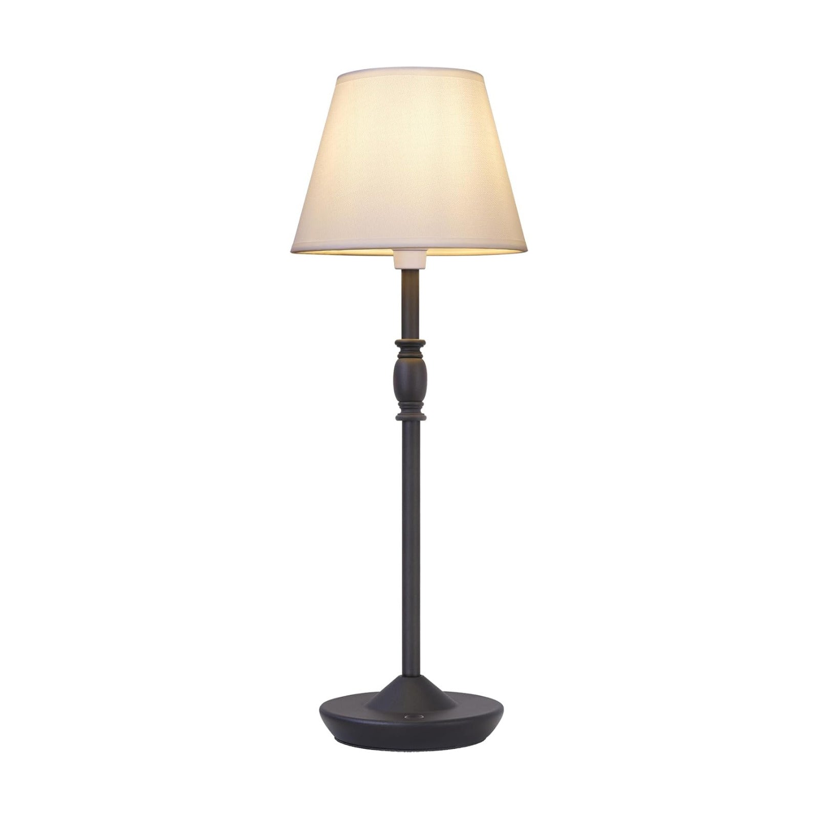 Cordless Table Lamp Portable Small LED Touch Lamp with Dimmer, 18" 2700K Rechargeable Battery Light for Bedside, Dining