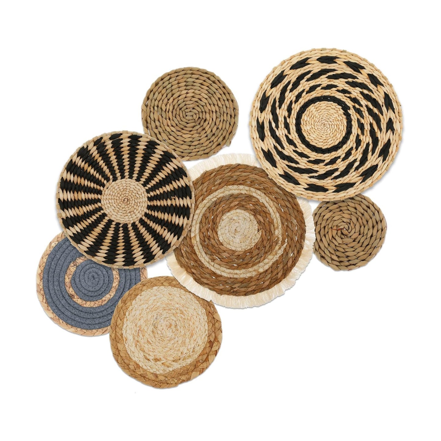 Boho Wall Basket Decor Set / Style 1 / Set of 7