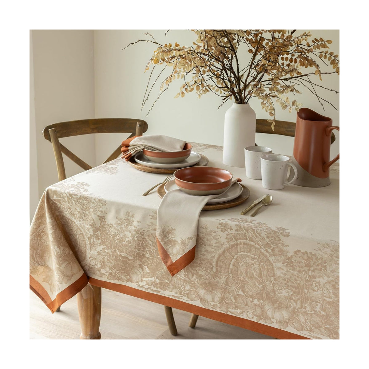 Benson Mills Fall Countryside Tablecloth (Maple 60" x 120" Rectangular)