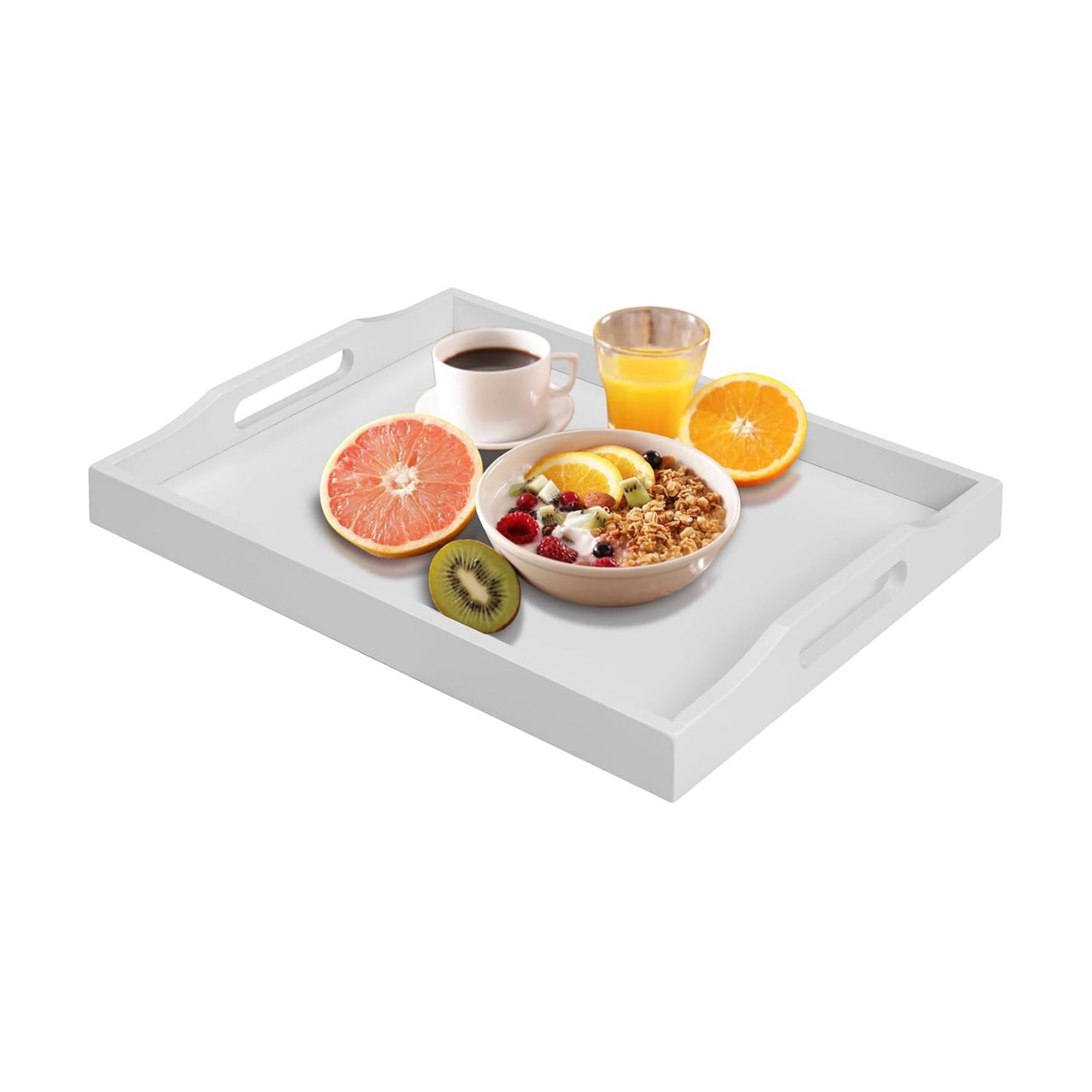 Wood Tray for Tea / White
