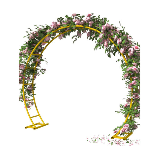 Metal Arch Backdrop Stand Wide High / Gold / 7FT / 8 Inch