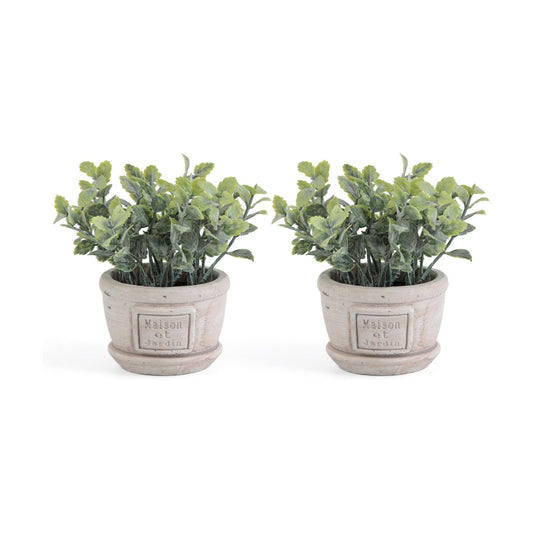 Small Artificial Plants / Mint / Set of 2