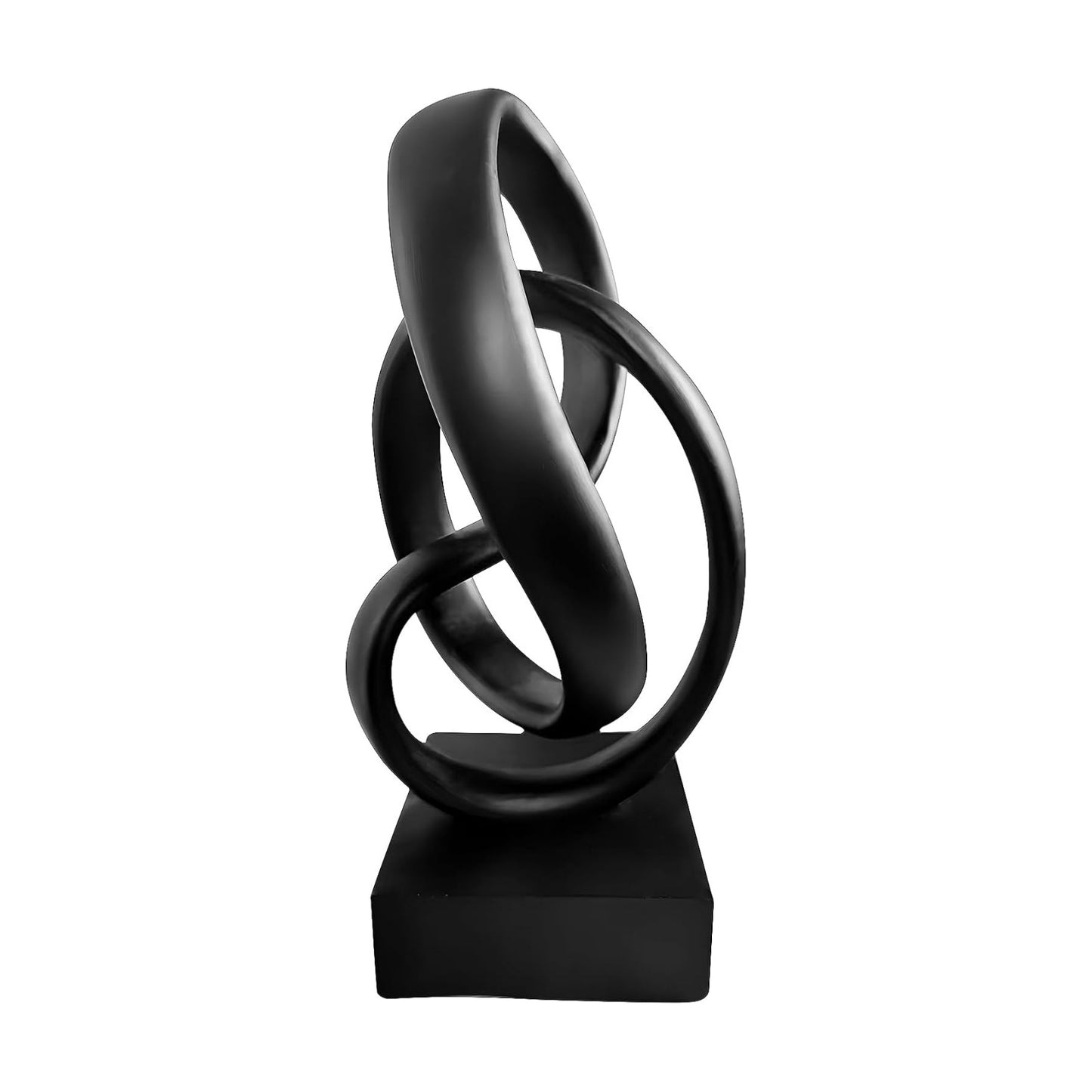 Abstract Statues / Knot Decor Mobius Knot Statue / Black