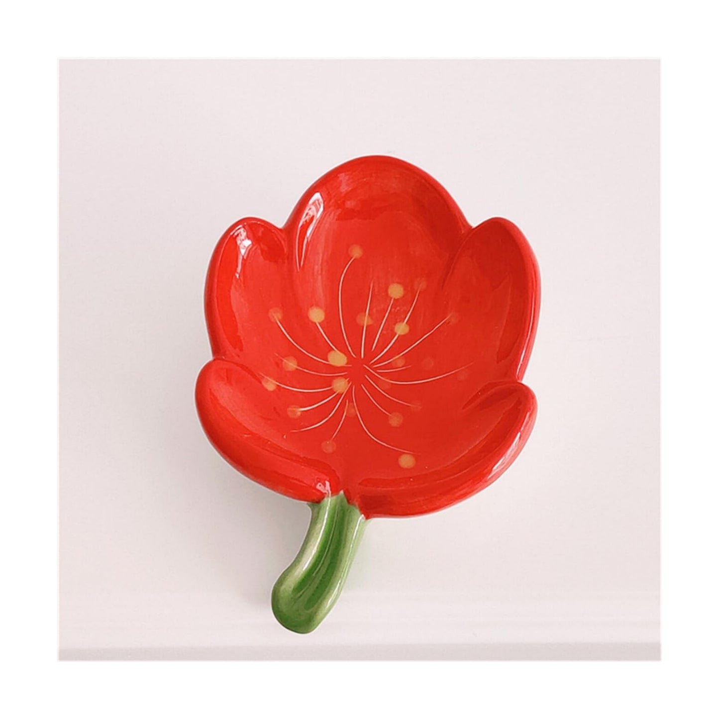 Flower Shape Soap Dish / Tulip, Red