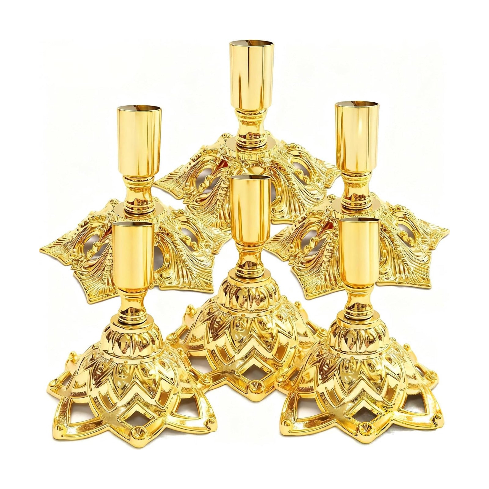 Candlestick Holders,Taper Candle Holder for Candlesticks Gold Plated Candle Metal Stick Candle Holders for
