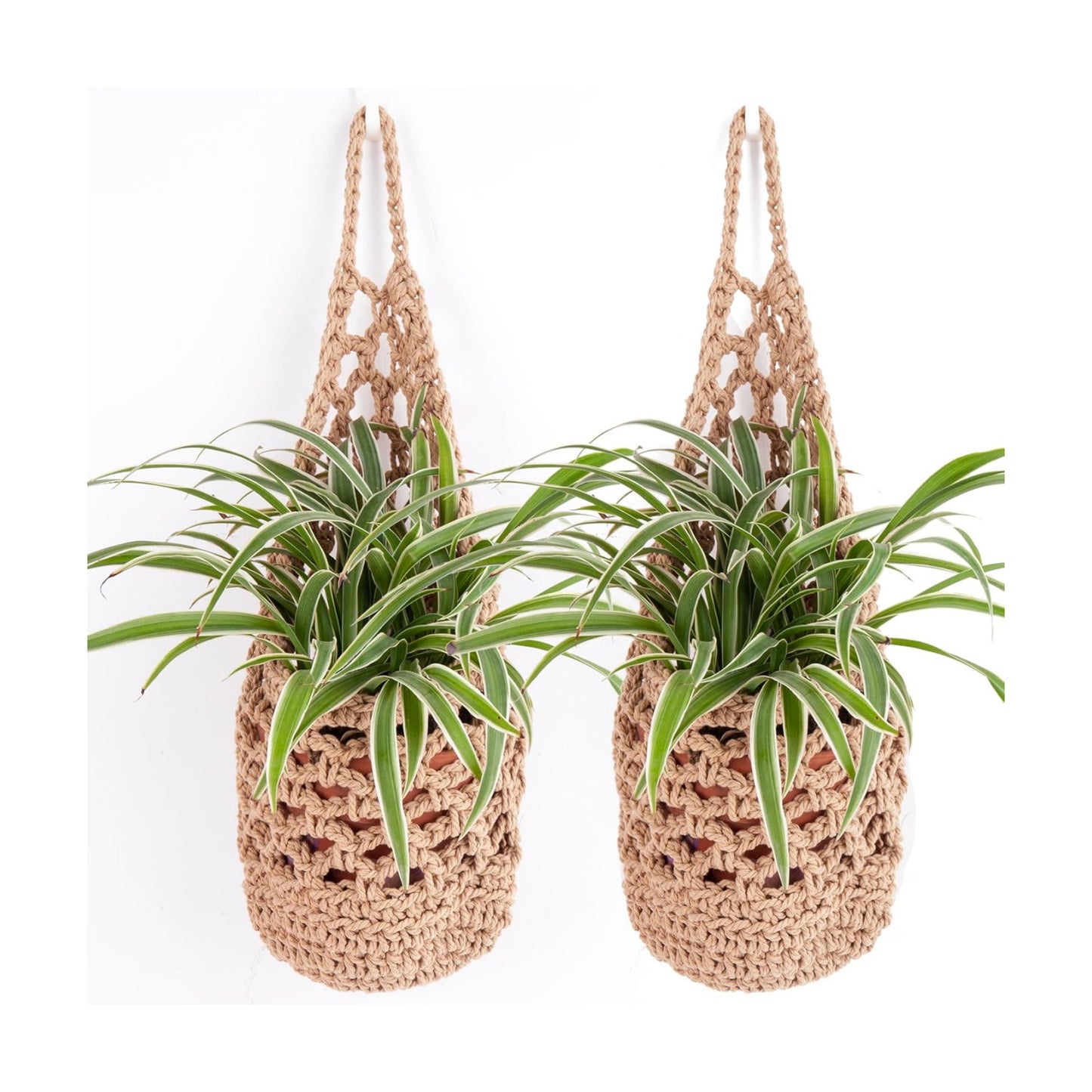 Wall Planters / 2PK Hanging Planter for Pot / Jute / 6 Inch