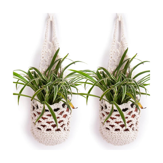 Wall Planters / 2PK Hanging Planter for Pot / White / 6 Inch