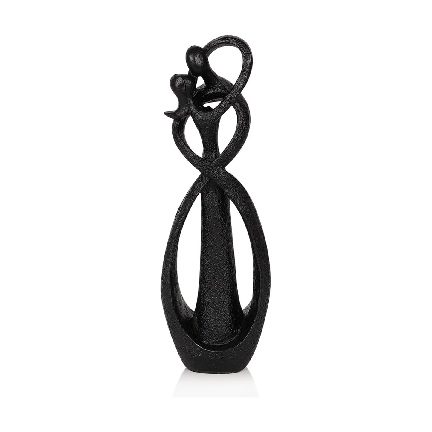 Kissing Lovers Statue Abstract Sculpture Resin Statues / Black / Small