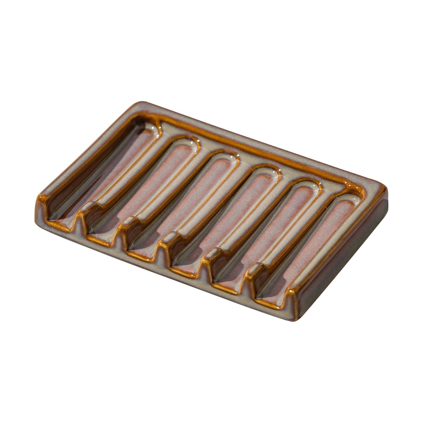 Bar and Shower Soap Holder Sponge Holder Soap Tray / Brown