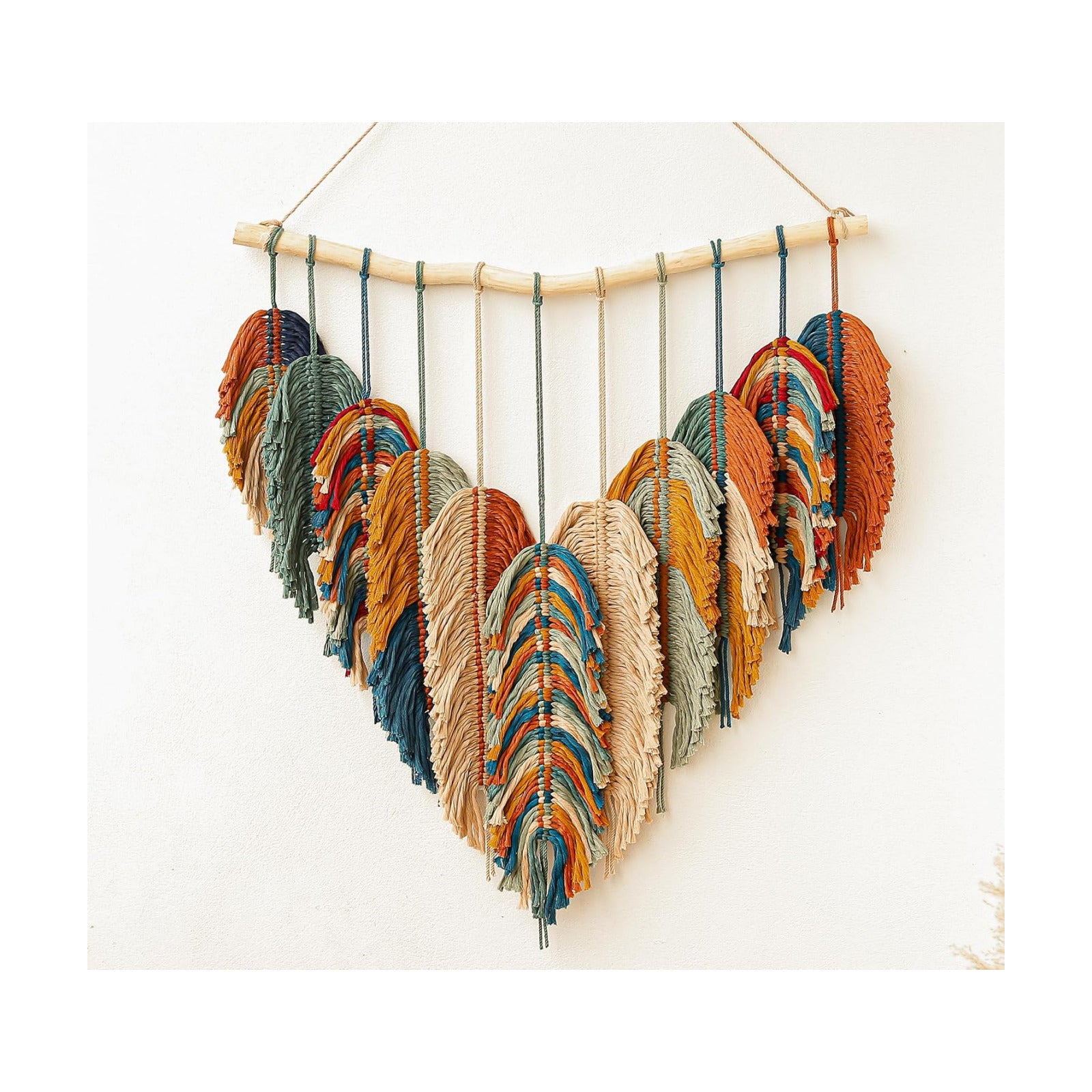 Boho Wall Decor / Orange,green, Pecock, Mustard, Begie / 31 x 39