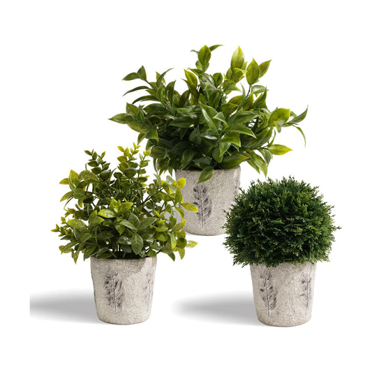 Small Faux Plants / Set of 3