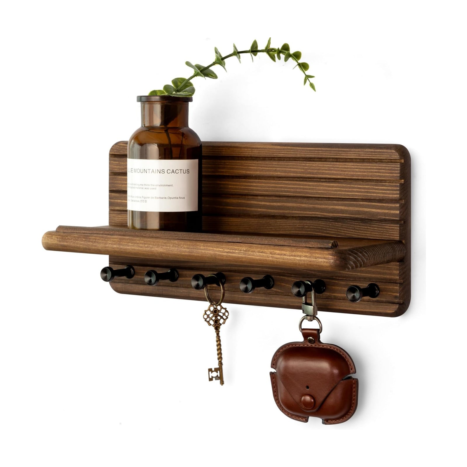 Farmhouse Key Holder Wall Mount / Brown / Medium-11inch