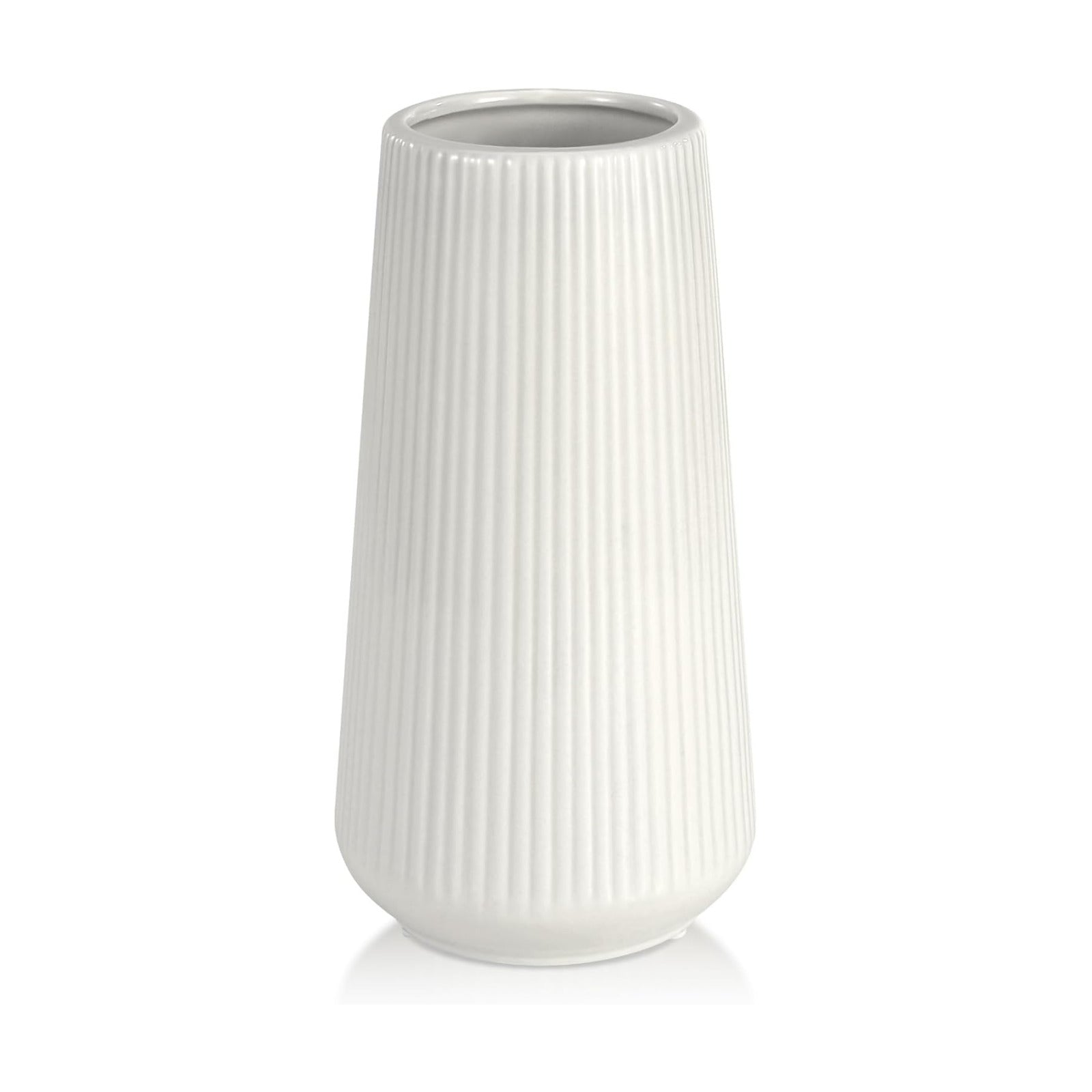 White Ceramic Vase for Flowers / XL White