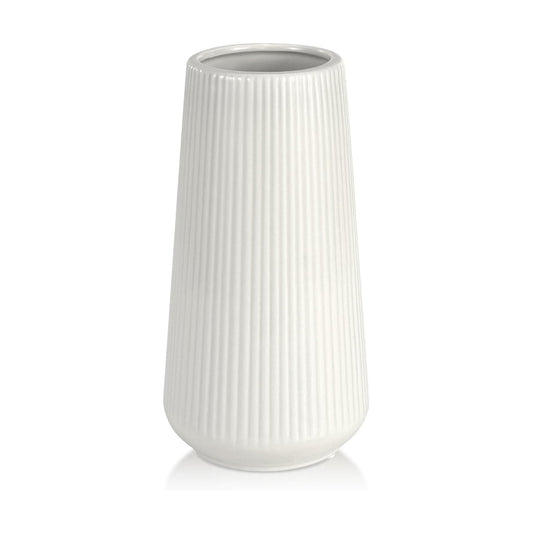 White Ceramic Vase for Flowers / XL White
