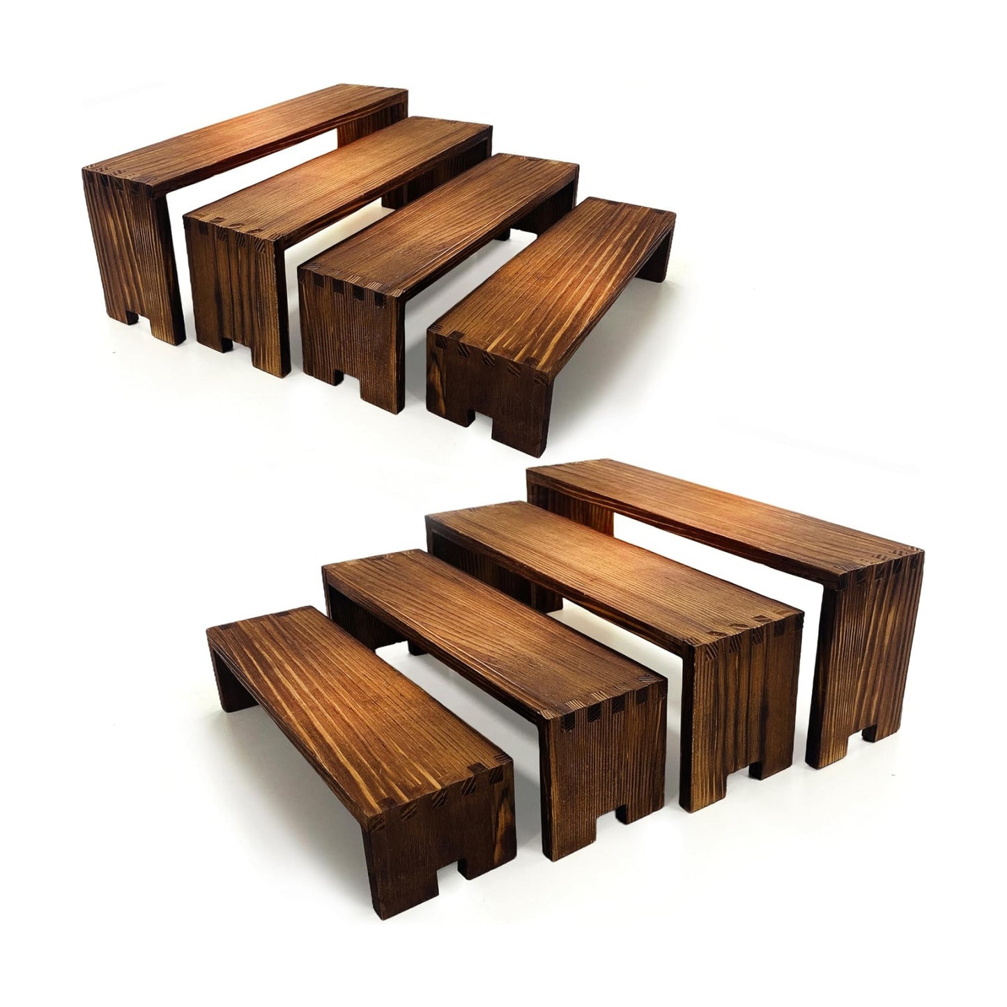 Yikaroeli Large Wood Display Risers Wooden Cupcake Stand Cake Stands Dessert Food Buffet Display Stand for Vendor