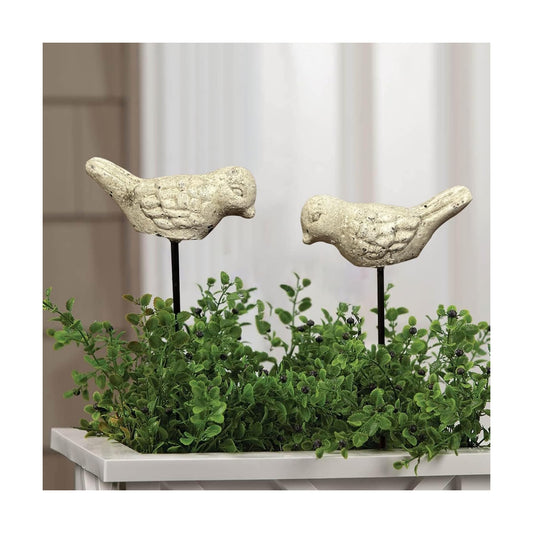 Miniature Bird Decorative Stakes Mini Bird Picks Figures Fairy Garden Accessories / Set of 2