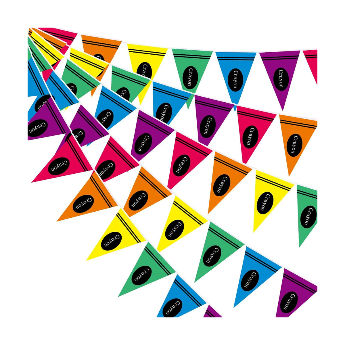 Vitalcozy 5 Pcs 49 ft Crayon Classroom Decorations Back to School Banners