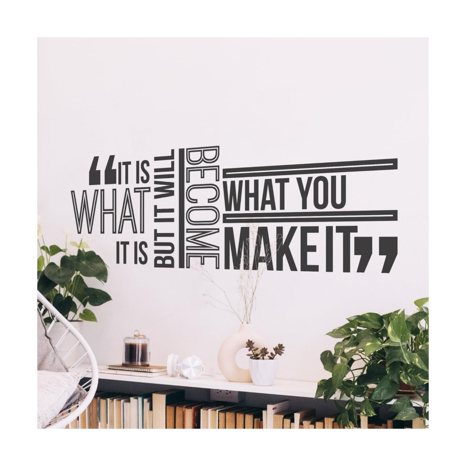 Motivational Wall Sticker / Black / 31 x 10