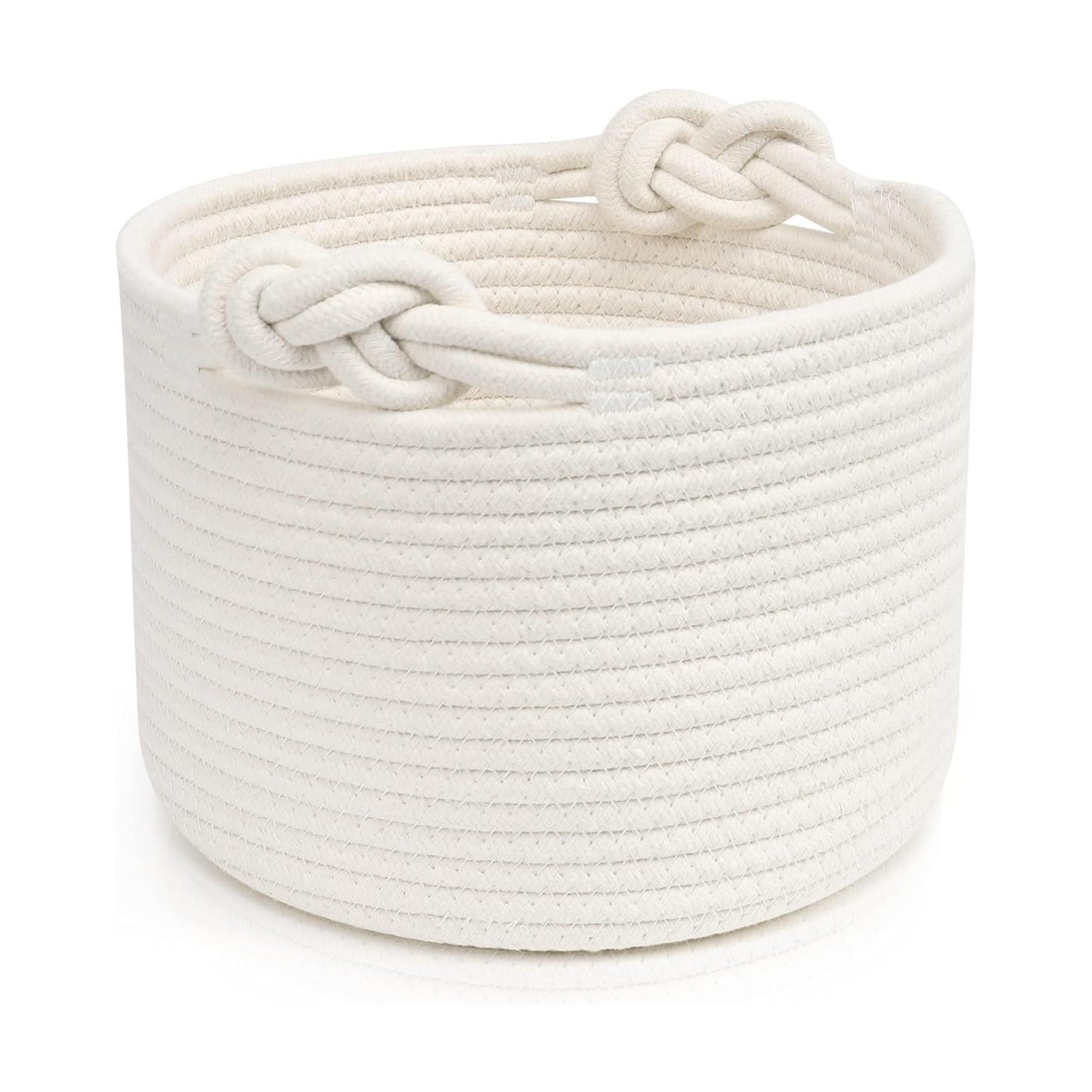 Storage Basket / Small Rope Basket / White