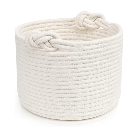 Storage Basket / Small Rope Basket / White