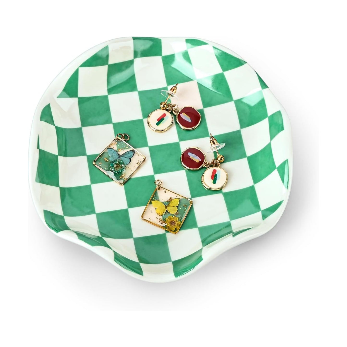 Ceramic Jewelry Tray / Green