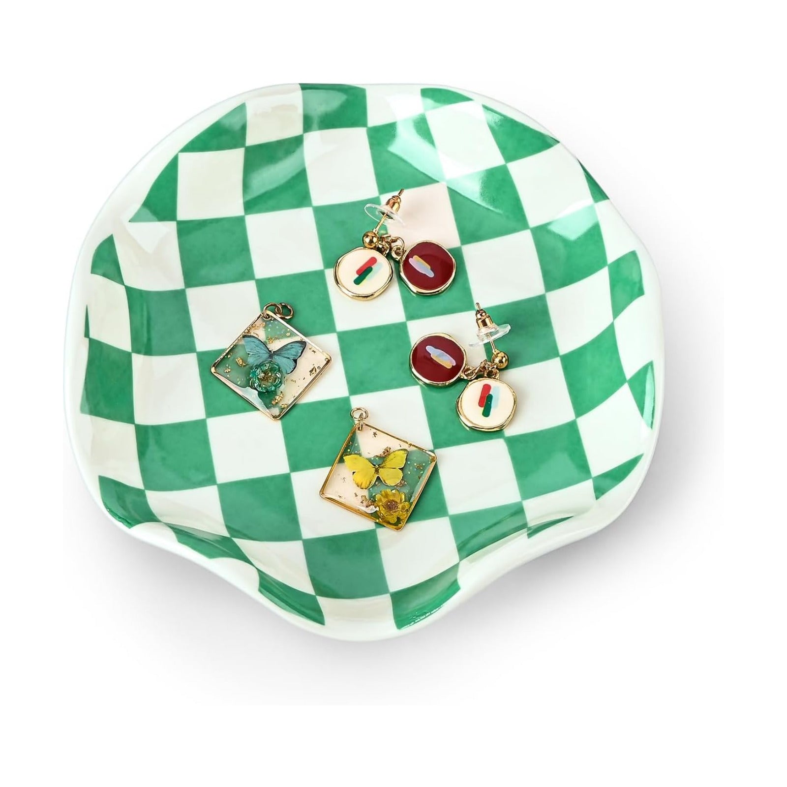 Ceramic Jewelry Tray / Green