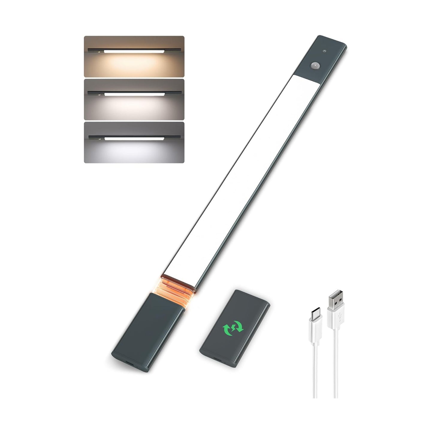 EZVALO Under Cabinet Lighting Motion Sensor led with 2 Detachable Batteries | 2200mAh Long-Lasting Battery, 76 LED