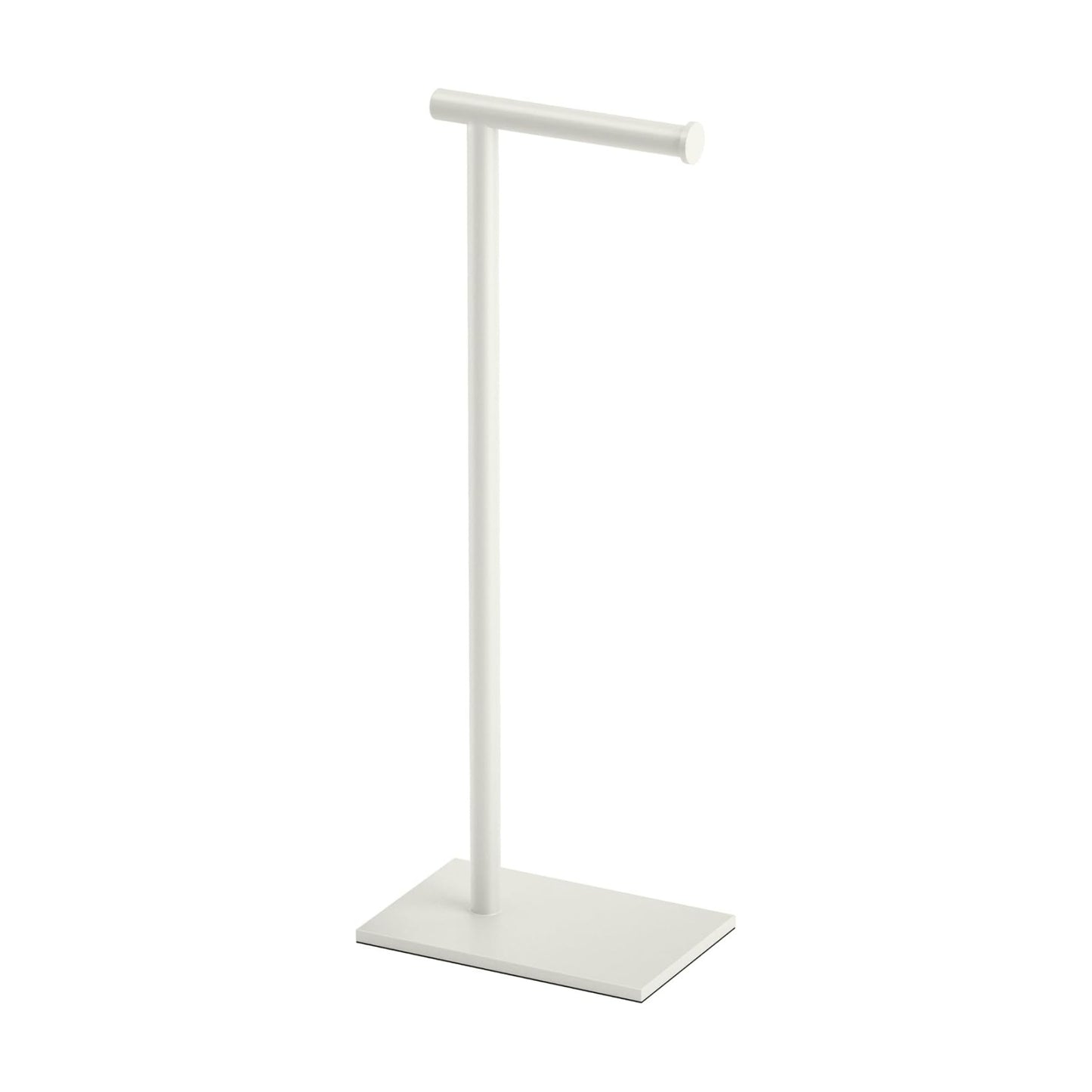 Gatco 1431W Modern Rectangle Base Freestanding Toilet Paper Holder, 21.25", Matte White with Weighted Base