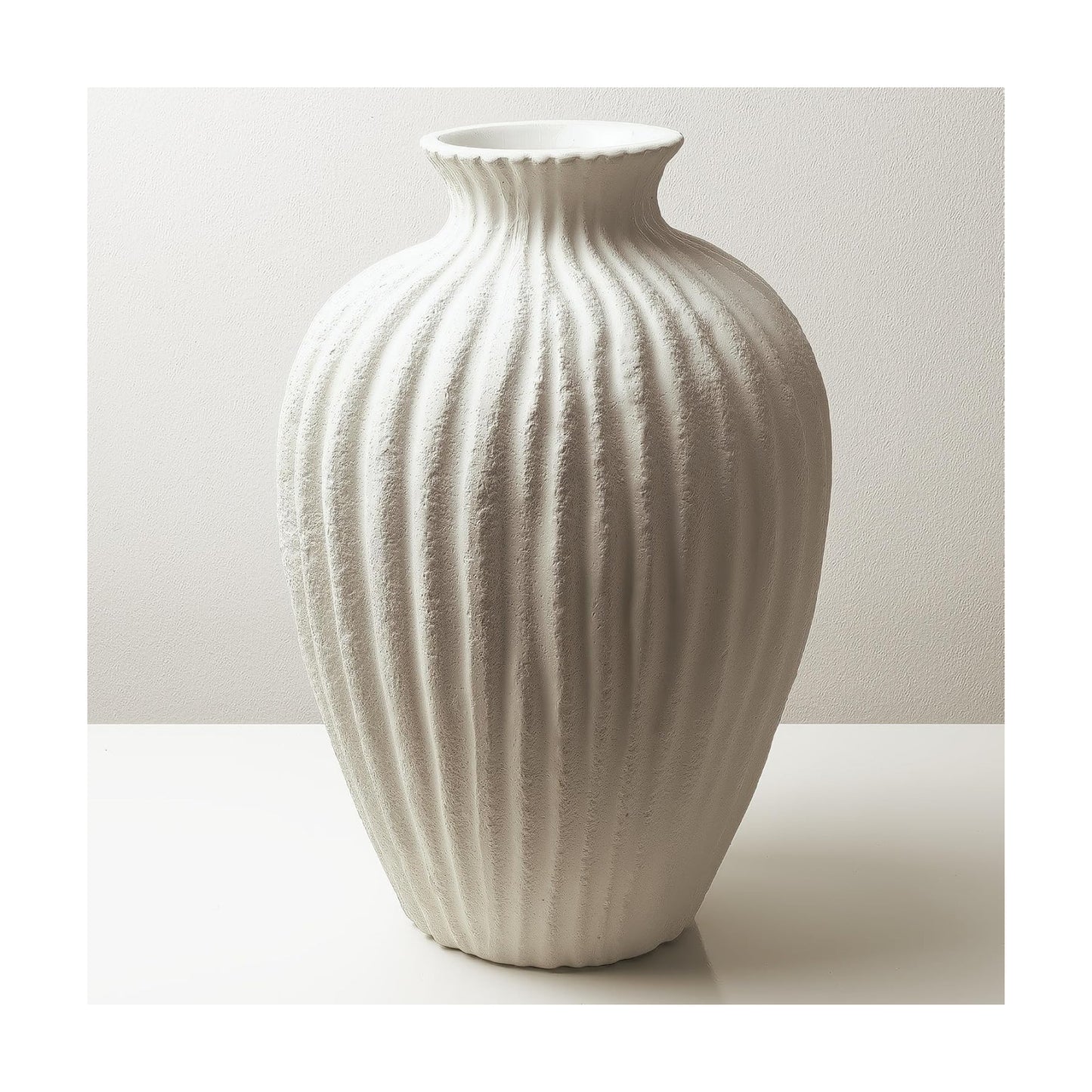 Handmade Ceramic Decorative Vase / Large / White