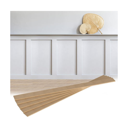 in Mdf Board and Batten Wall Panel Kit Premade Wainscoting Panels / 94.5"L x 47.2"W / 94.5 x 47.2