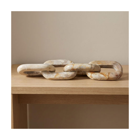 Marble Sculpture Decorative Object / 3.0" H / Ivory/beige