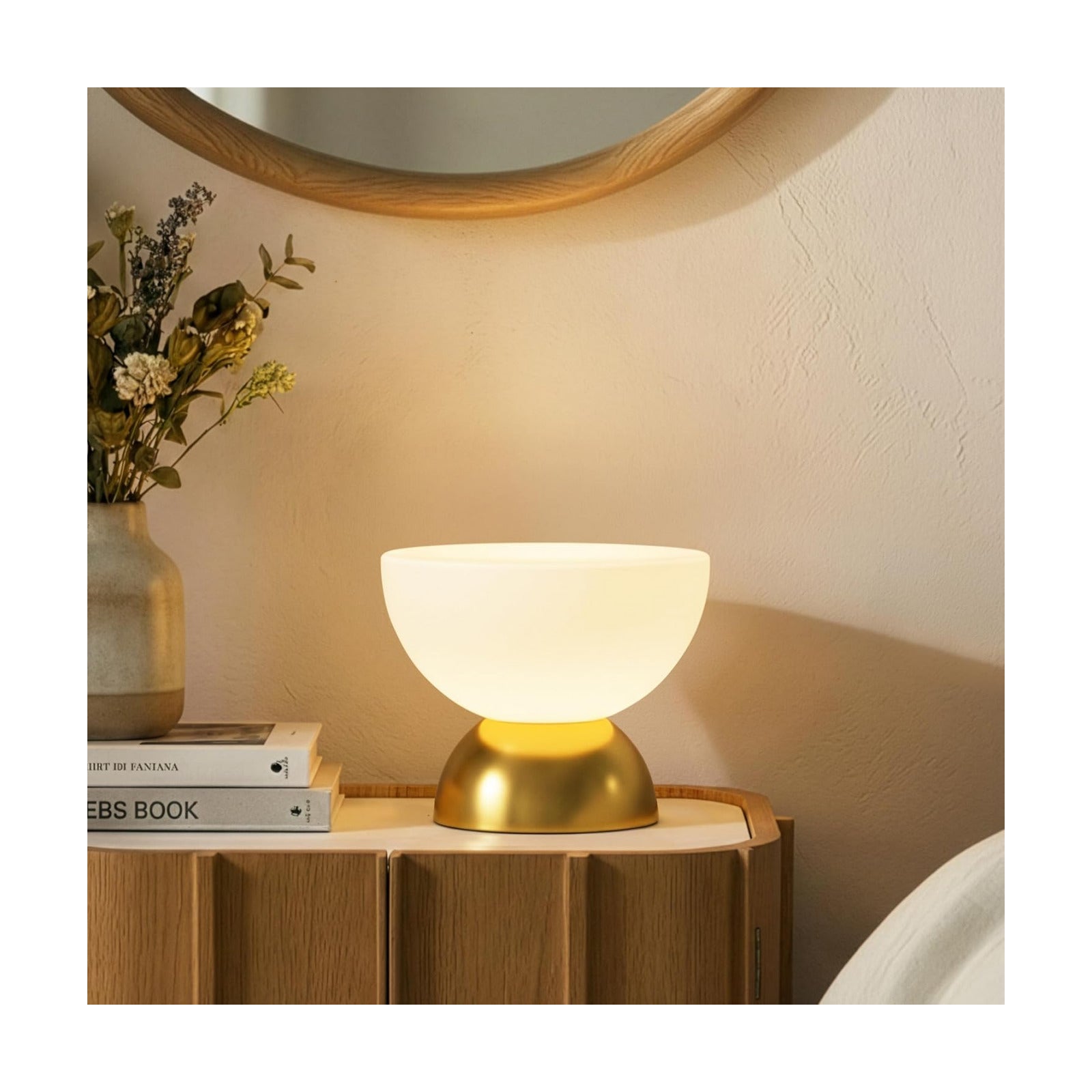 Brightech Lamina LED Table Lamp - Small 10 Inches Modern Bedroom Lamp - Bright Mini Reading Desk Lamp with Dimmable