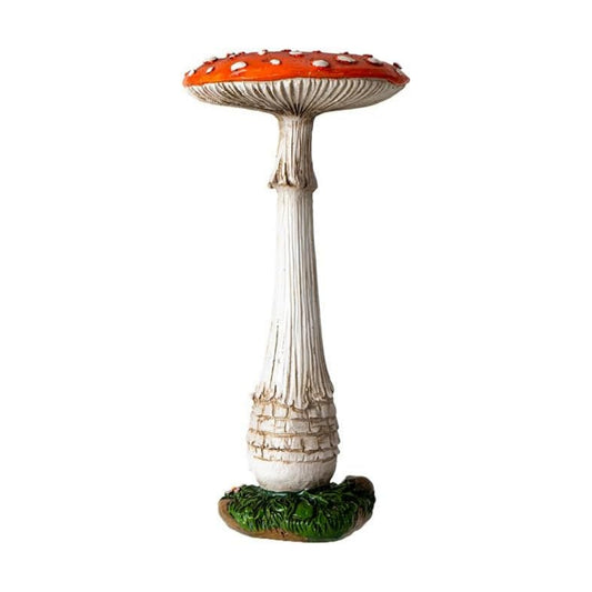 Magic Toadstool Mushroom Figurine Resin Mushroom Decor / Red/white