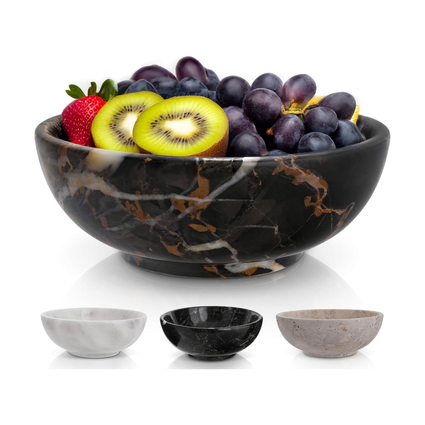Elegant Decorative Fruit Bowl / Black and Gold