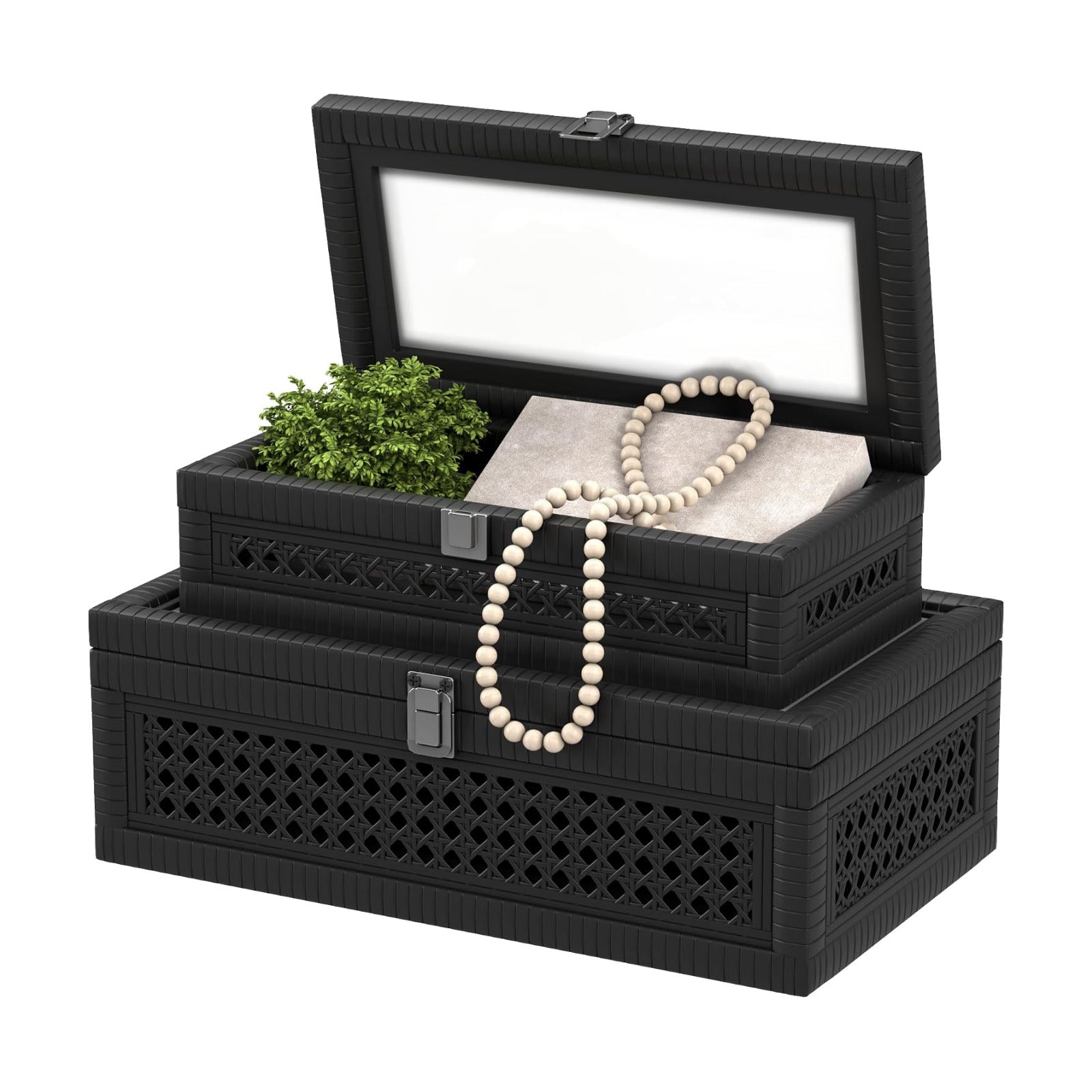 Boho Display Boxes / Profound Black / Set of 2