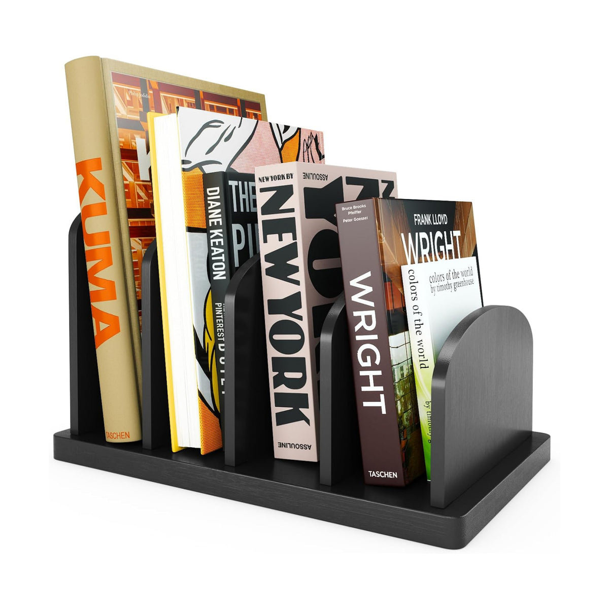 Cook Book Organizer, 4 Sections, Recipe Book Holder Rack, Tabletop Stand for Convenient Cookbook Storage, Vertical Cook
