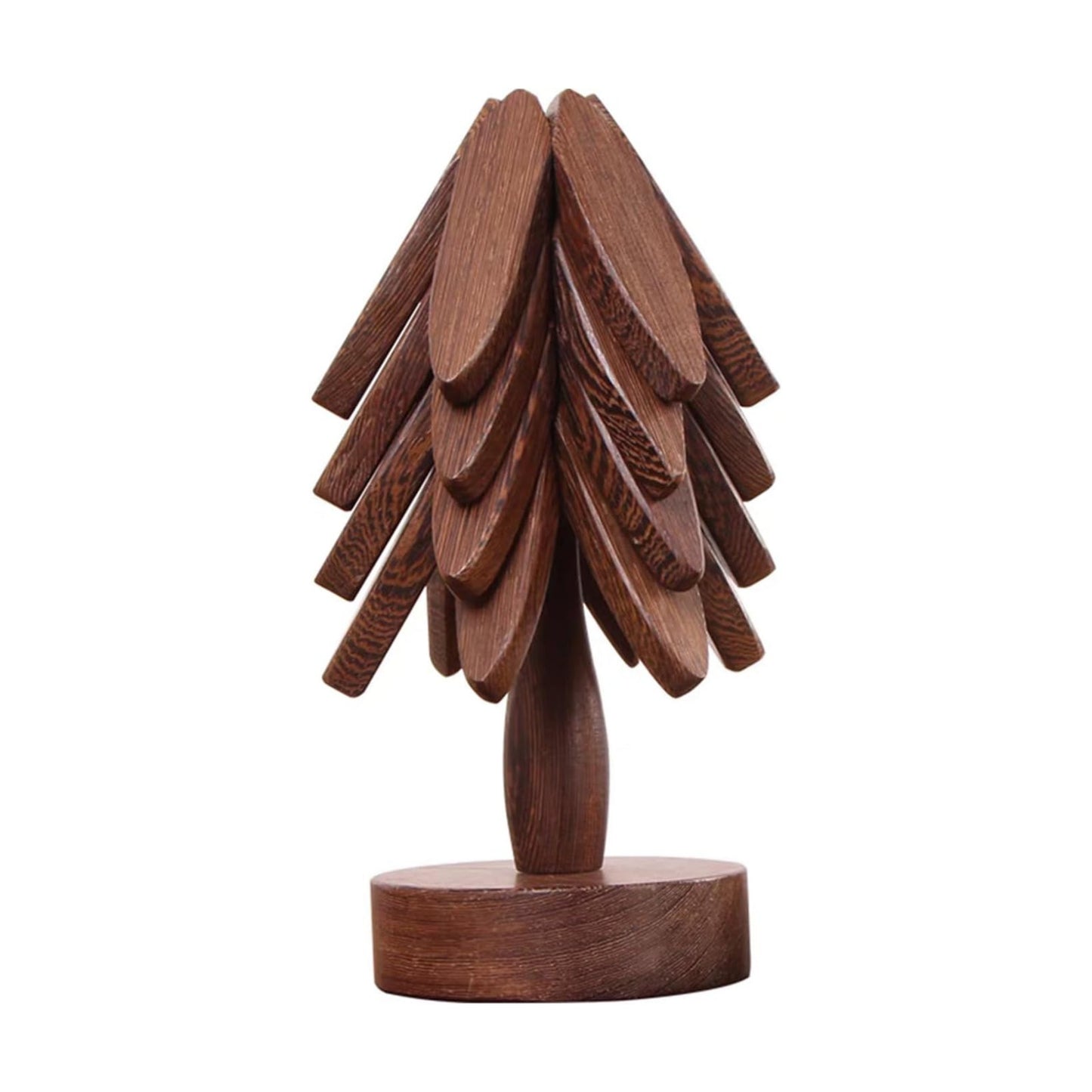 4Artful Foldable Wooden Hot Pads / B Walnut / Set of 4