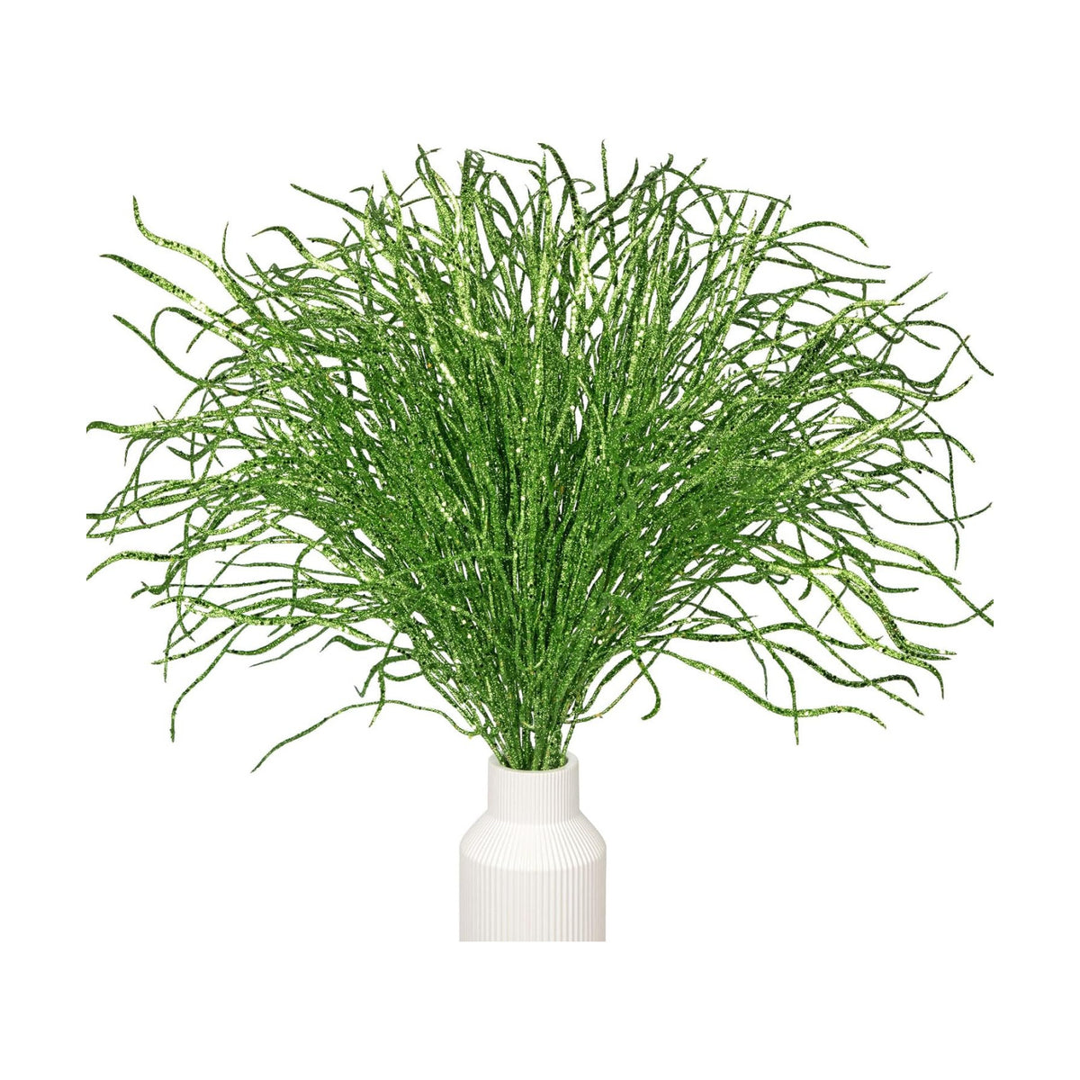 5 Pcs Halloween Picks and Sprays Green Artificial Curly Willow Branches 27.4Inch Floral Twig Stems Sticks Vase Fillers Green Halloween Ornament for Centerpieces Party Holiday Christmas Decorations