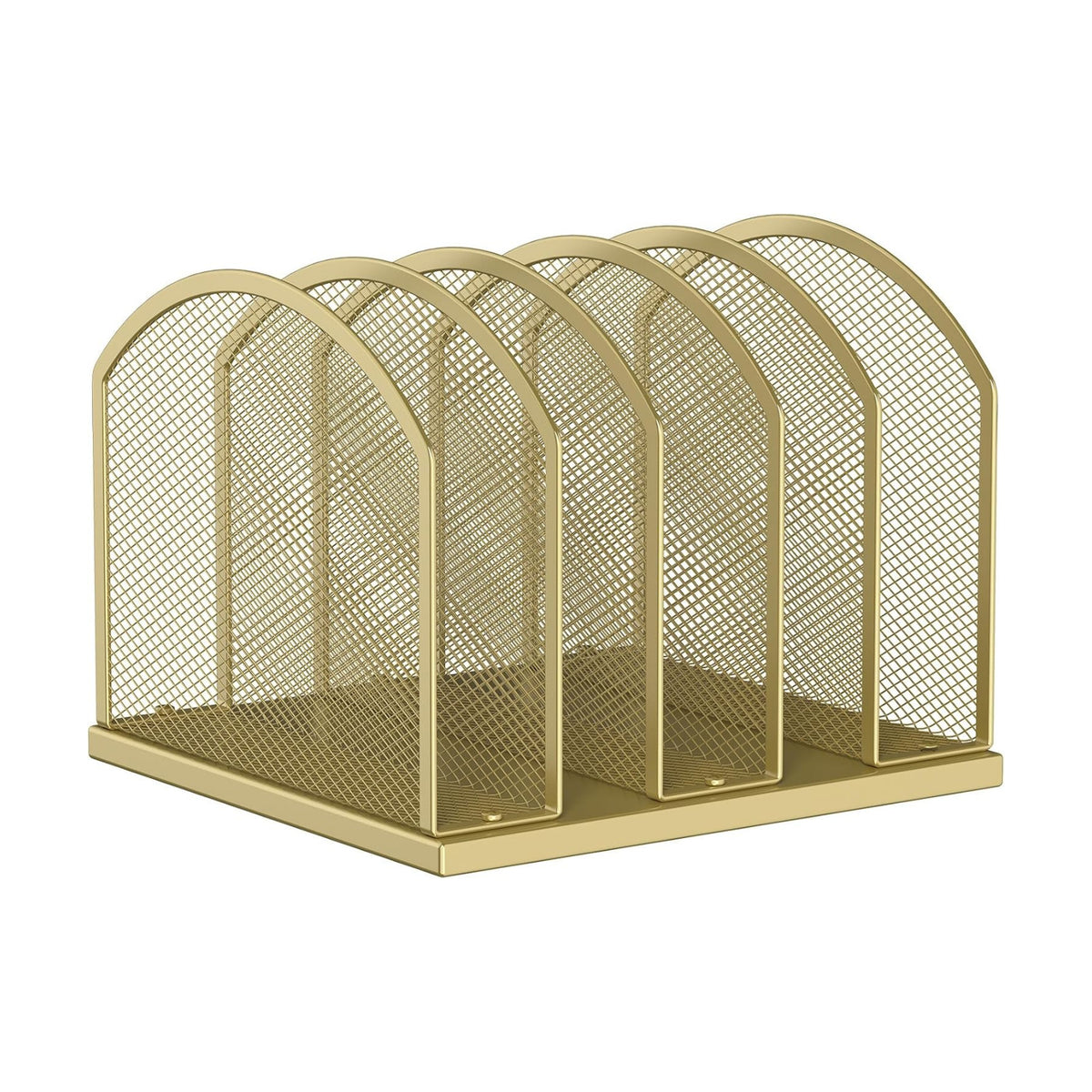 Gawerk 5-Section Vertical Desktop Organizer, 5-Section Mesh File Folder Stand Sorter for Office Home Classroom