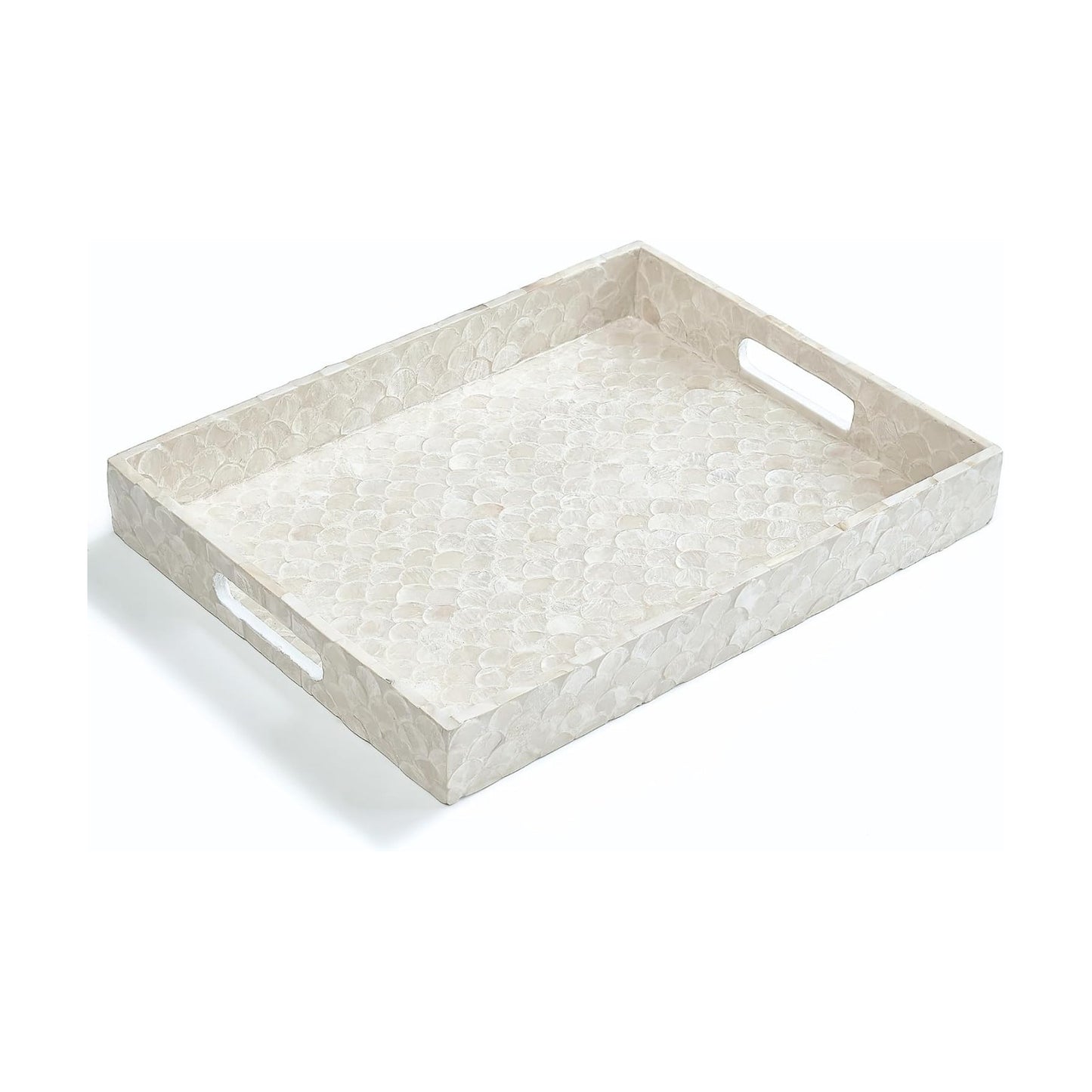 Handmade Serving Tray / Rectangular / Natural / 15.8 x 11.8 x 1.8