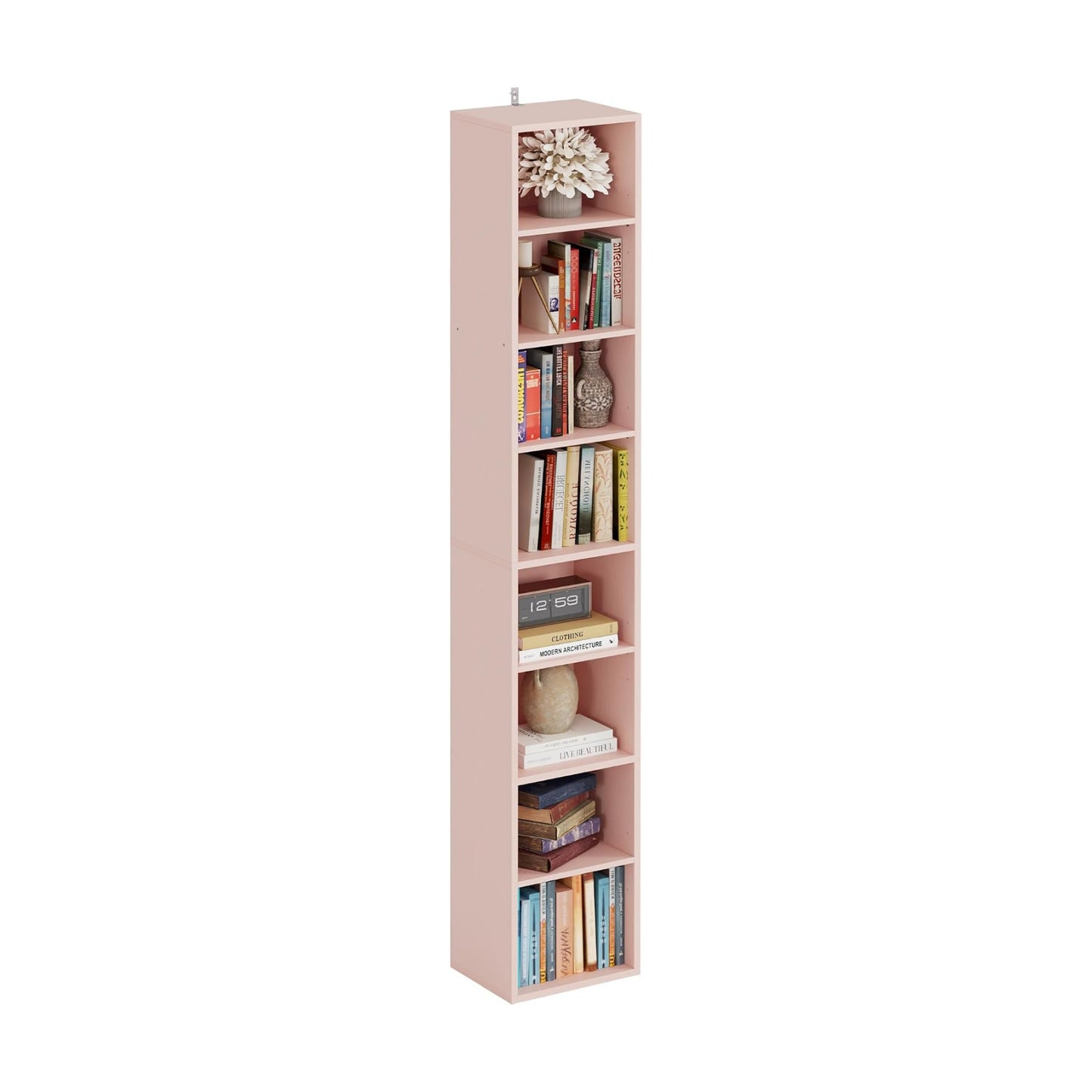 Floor Standing Display Storage Shelves in Tall / Pink / 71 Inch