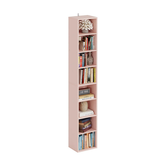 Floor Standing Display Storage Shelves in Tall / Pink / 71 Inch